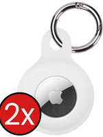 BTH BTH AirTag 2 Hoesje Siliconen - Wit - 2 PACK