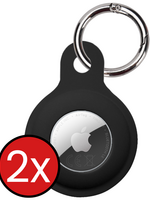 BTH BTH AirTag 2 Hoesje Siliconen - Zwart - 2 PACK