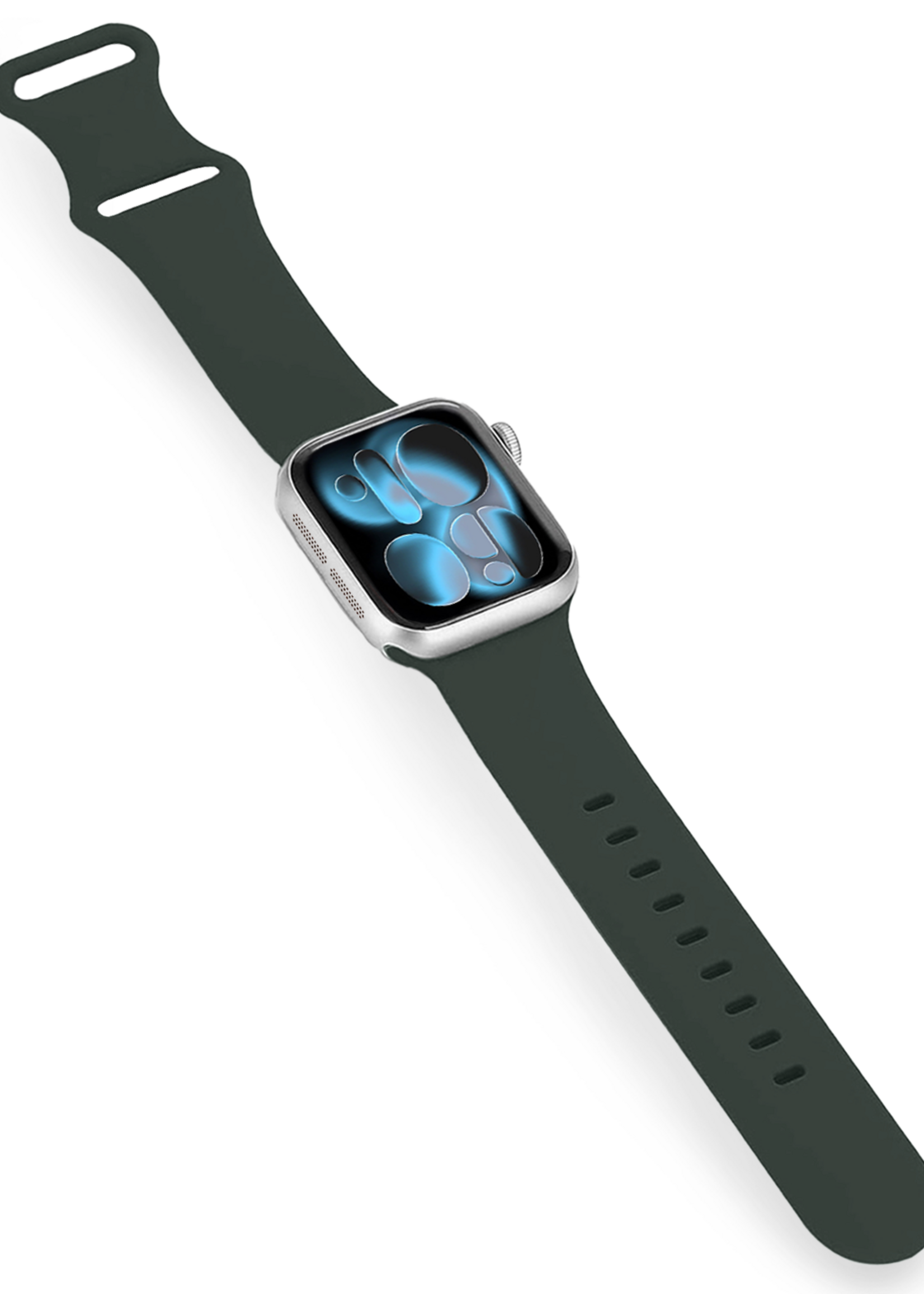 BTH BTH Apple Watch Bandje Siliconen Verstelbaar (42/44/45/46 mm) - Grijs