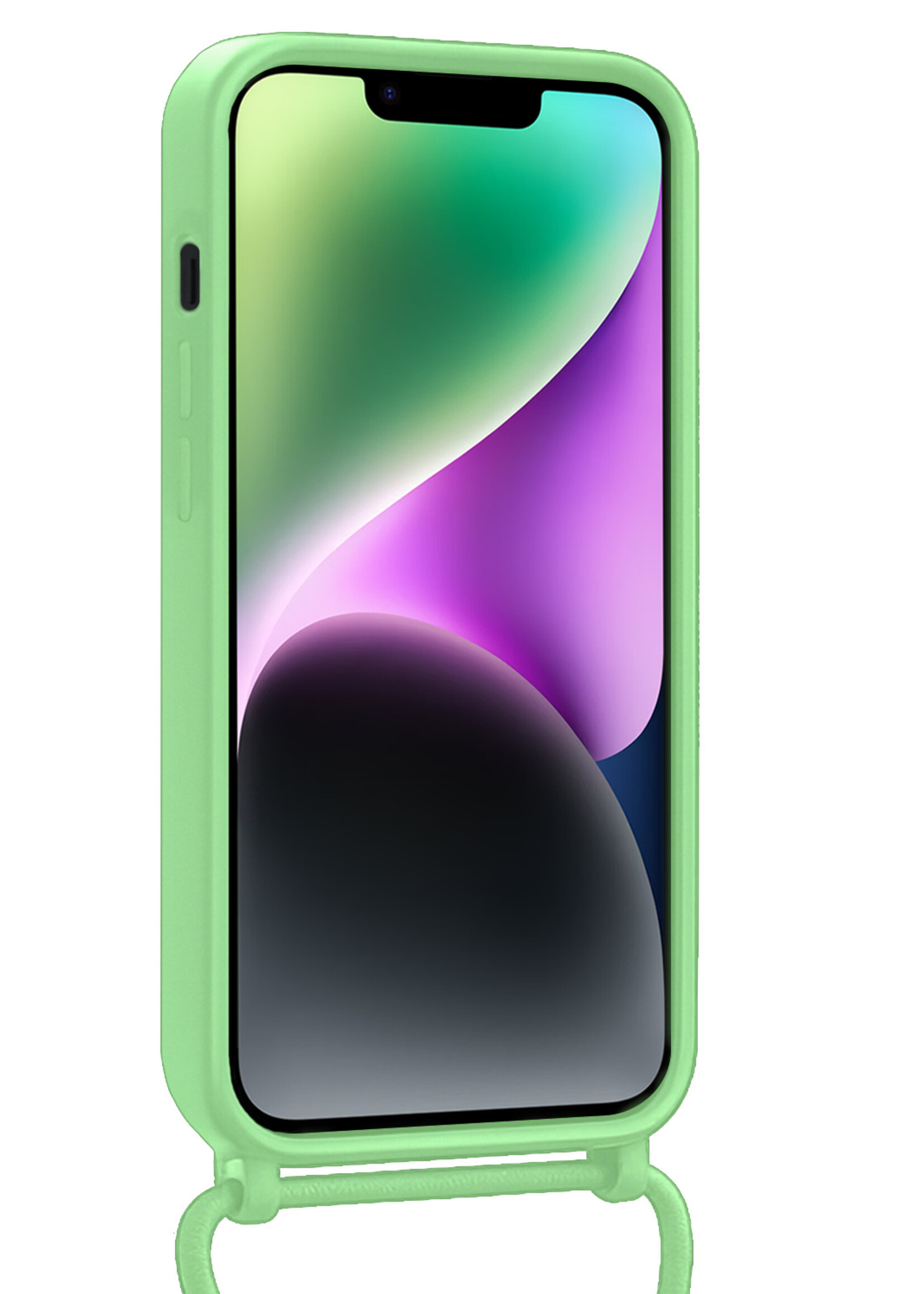 BTH BTH iPhone 13 Mini Hoesje Met Koord - Groen - 2 PACK