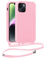 BTH BTH iPhone 13 Mini Hoesje Met Koord - Lichtroze