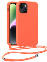 BTH BTH iPhone 13 Mini Hoesje Met Koord - Papaya