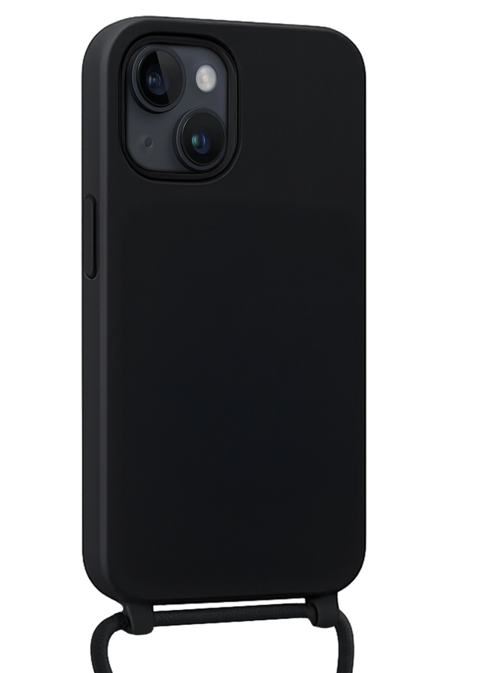 BTH BTH iPhone 13 Mini Hoesje Met Koord - Zwart - 2 PACK