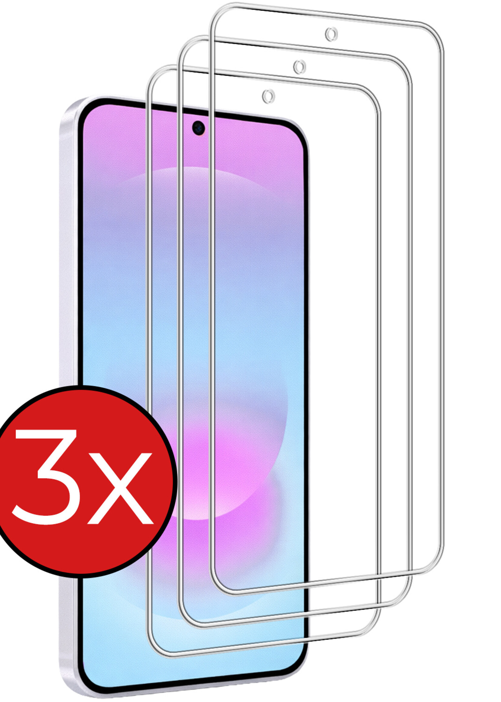 BTH BTH Samsung Galaxy A37 Screenprotector Glas - 3 PACK