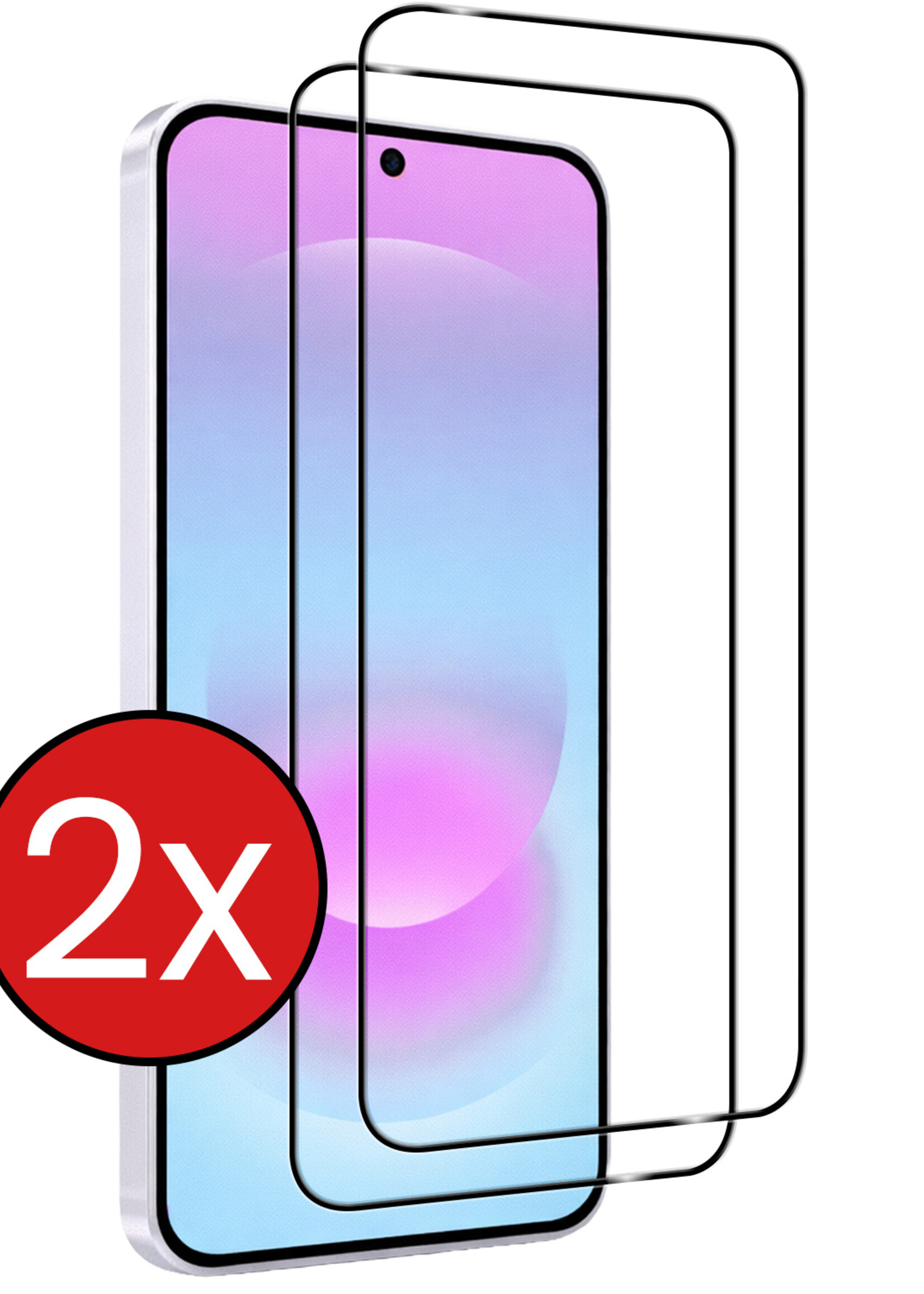 BTH BTH Samsung Galaxy A37 Screenprotector Glas Full Cover - 2 PACK