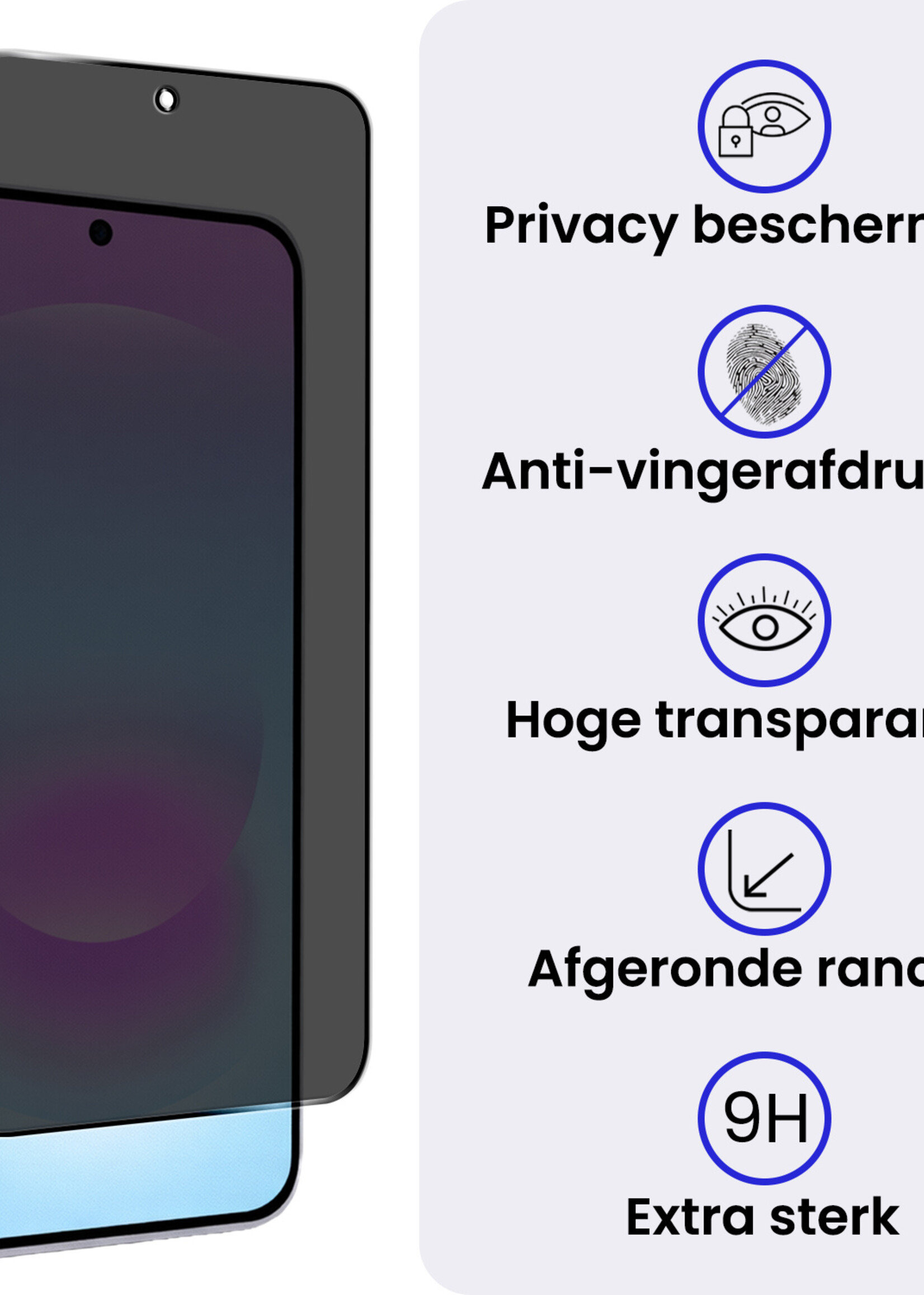 BTH BTH Samsung Galaxy A37 Screenprotector Glas Privacy - 2 PACK