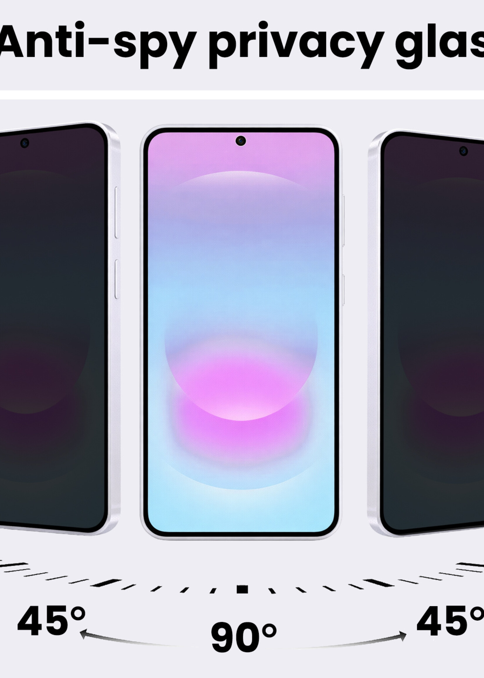 BTH BTH Samsung Galaxy A37 Screenprotector Glas Privacy - 2 PACK