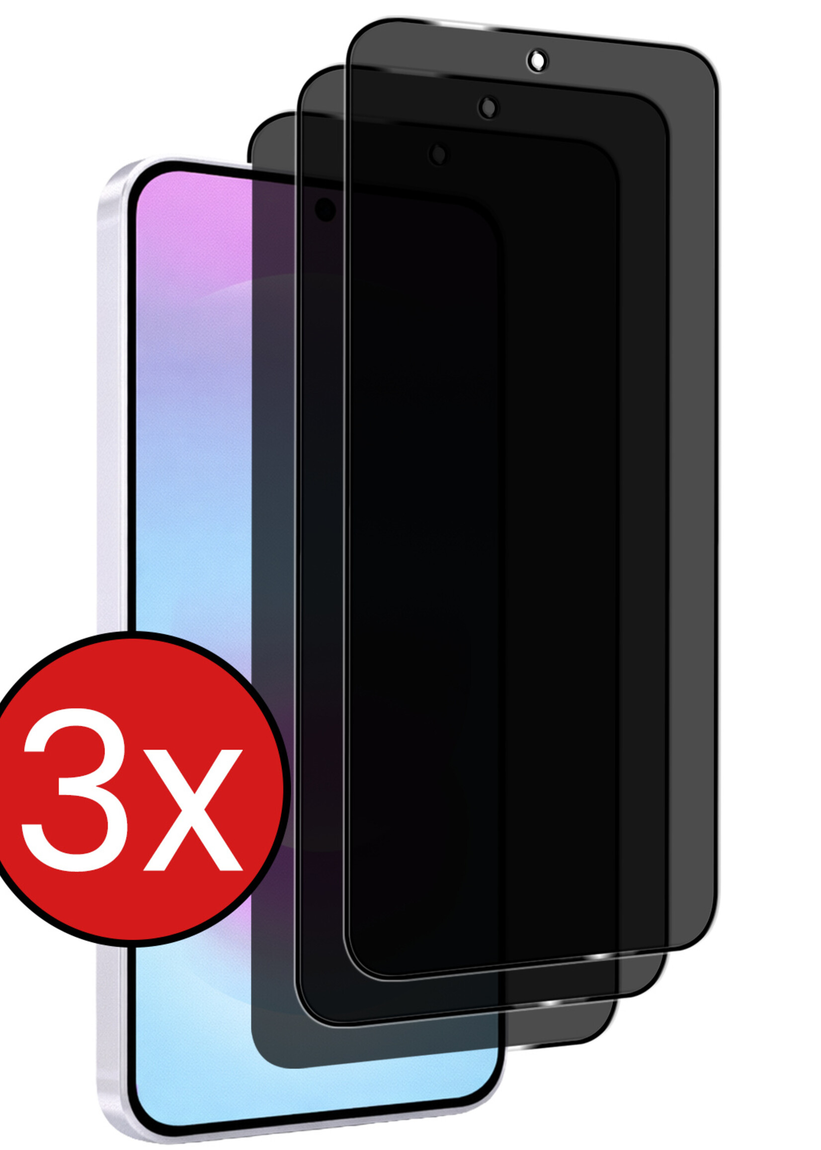 BTH BTH Samsung Galaxy A37 Screenprotector Glas Privacy - 3 PACK