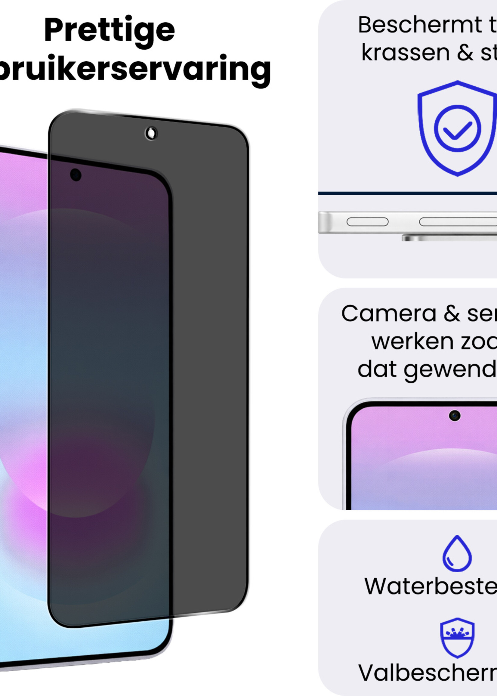 BTH BTH Samsung Galaxy A37 Screenprotector Glas Privacy - 3 PACK