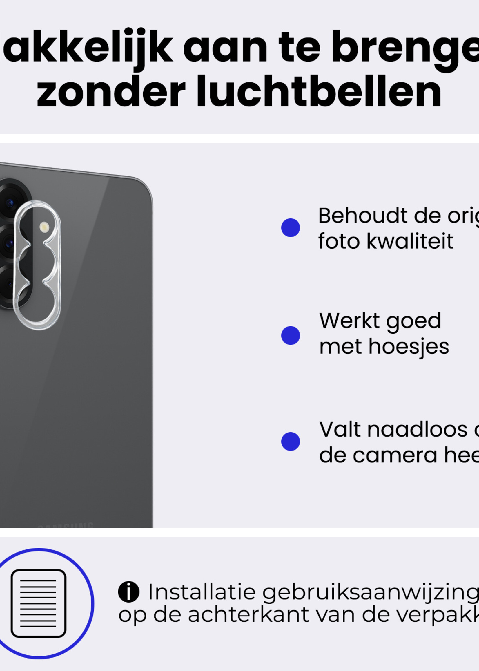 BTH BTH Samsung Galaxy A37 Camera Screenprotector - 2 PACK