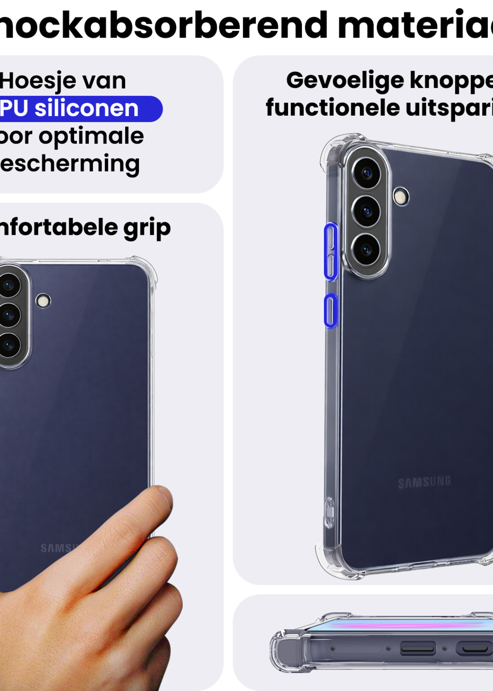 BTH BTH Samsung Galaxy A37 Hoesje Shockproof - Transparant