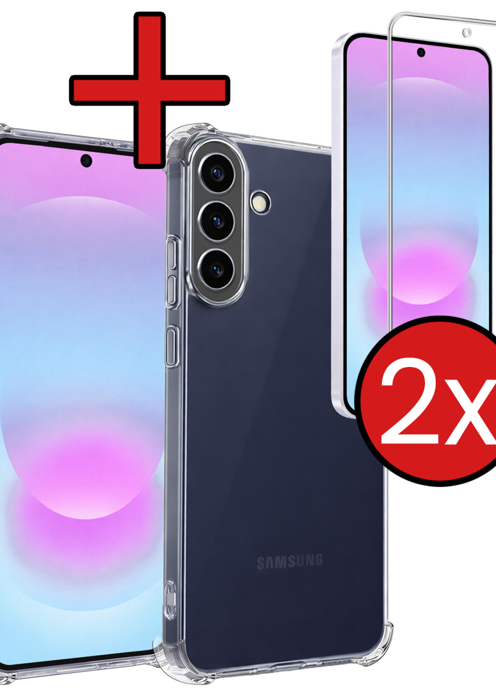 BTH BTH Samsung Galaxy A37 Hoesje Shockproof Met 2x Screenprotector