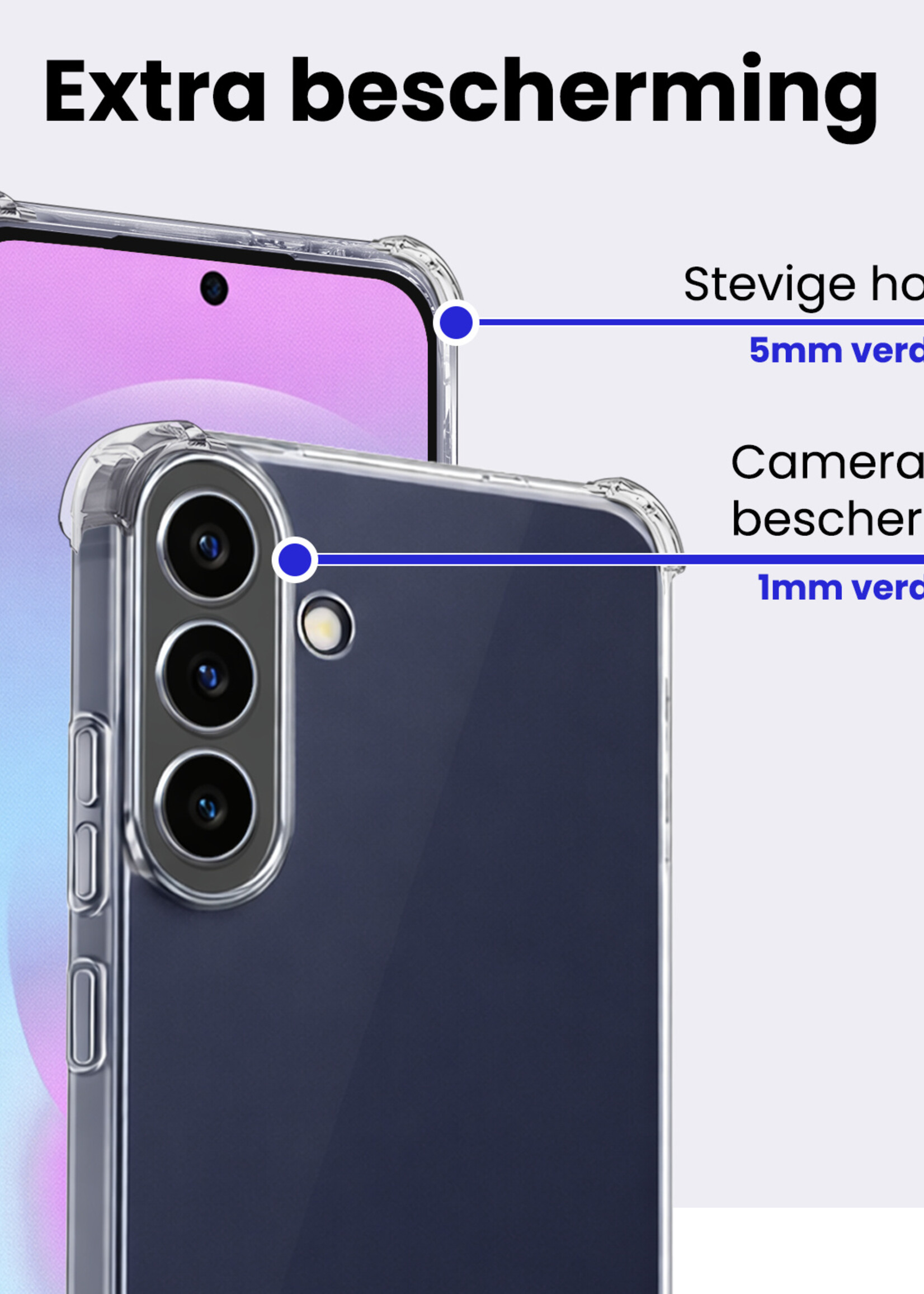 BTH BTH Samsung Galaxy A37 Hoesje Shockproof Met 2x Screenprotector