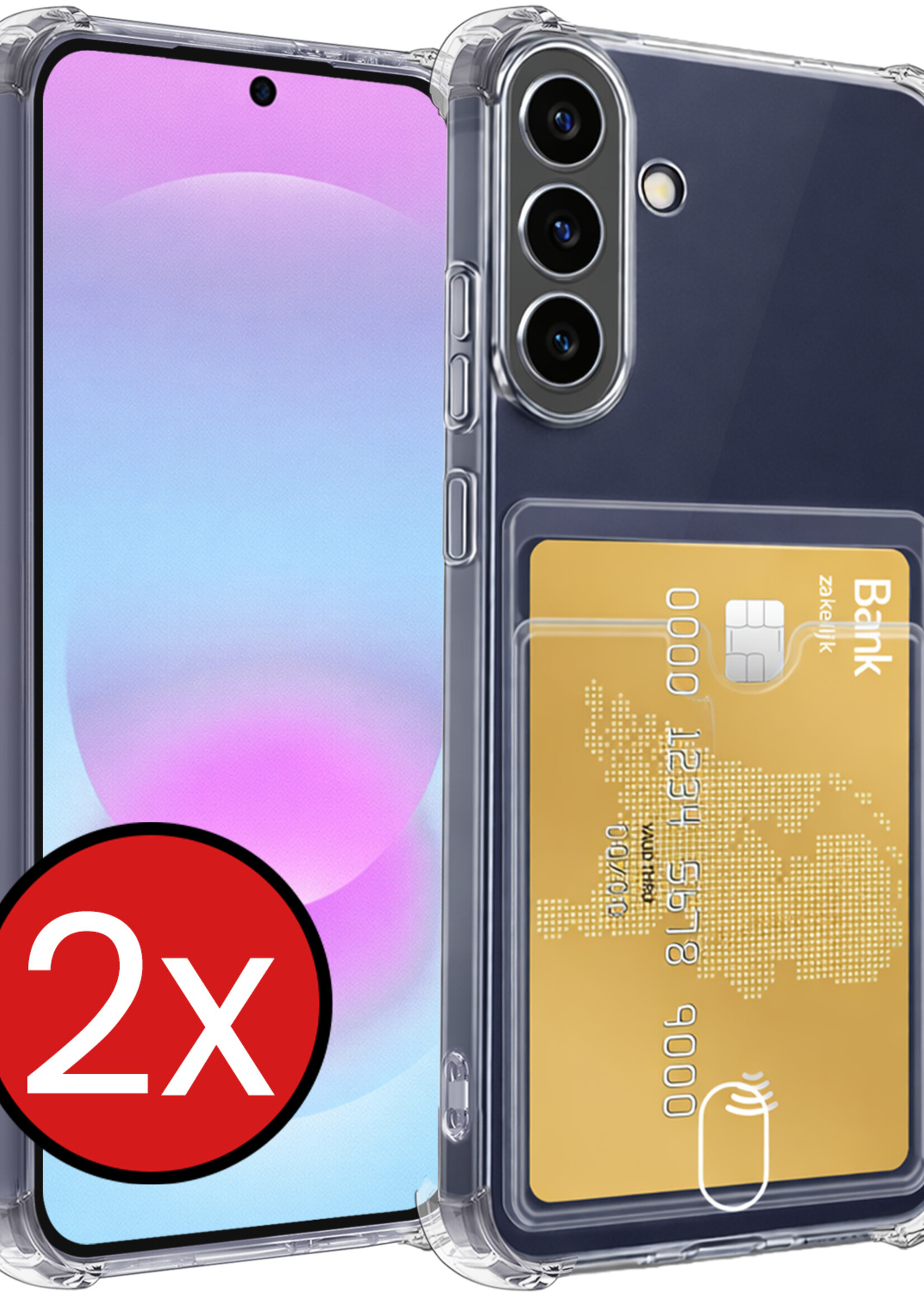 BTH BTH Samsung Galaxy A37 Hoesje Pashouder - 2 PACK