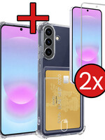 BTH BTH Samsung Galaxy A37 Hoesje Pashouder Met 2x Screenprotector