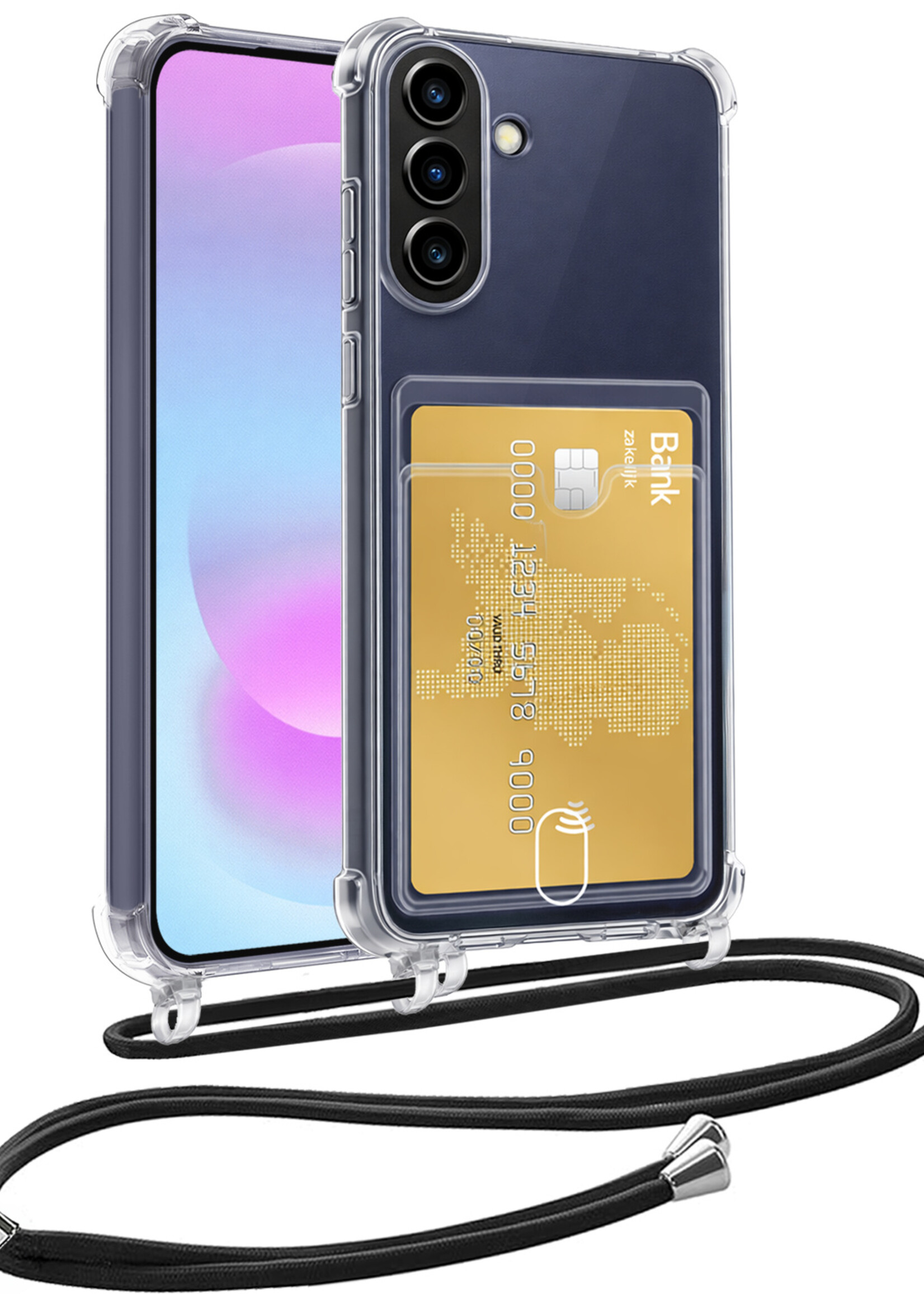 BTH BTH Samsung Galaxy A37 Hoesje Pashouder met Koord