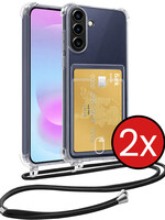 BTH BTH Samsung Galaxy A37 Hoesje Pashouder met Koord - 2 PACK