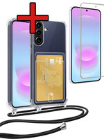 BTH BTH Samsung Galaxy A37 Hoesje Pashouder met Koord Met Screenprotector