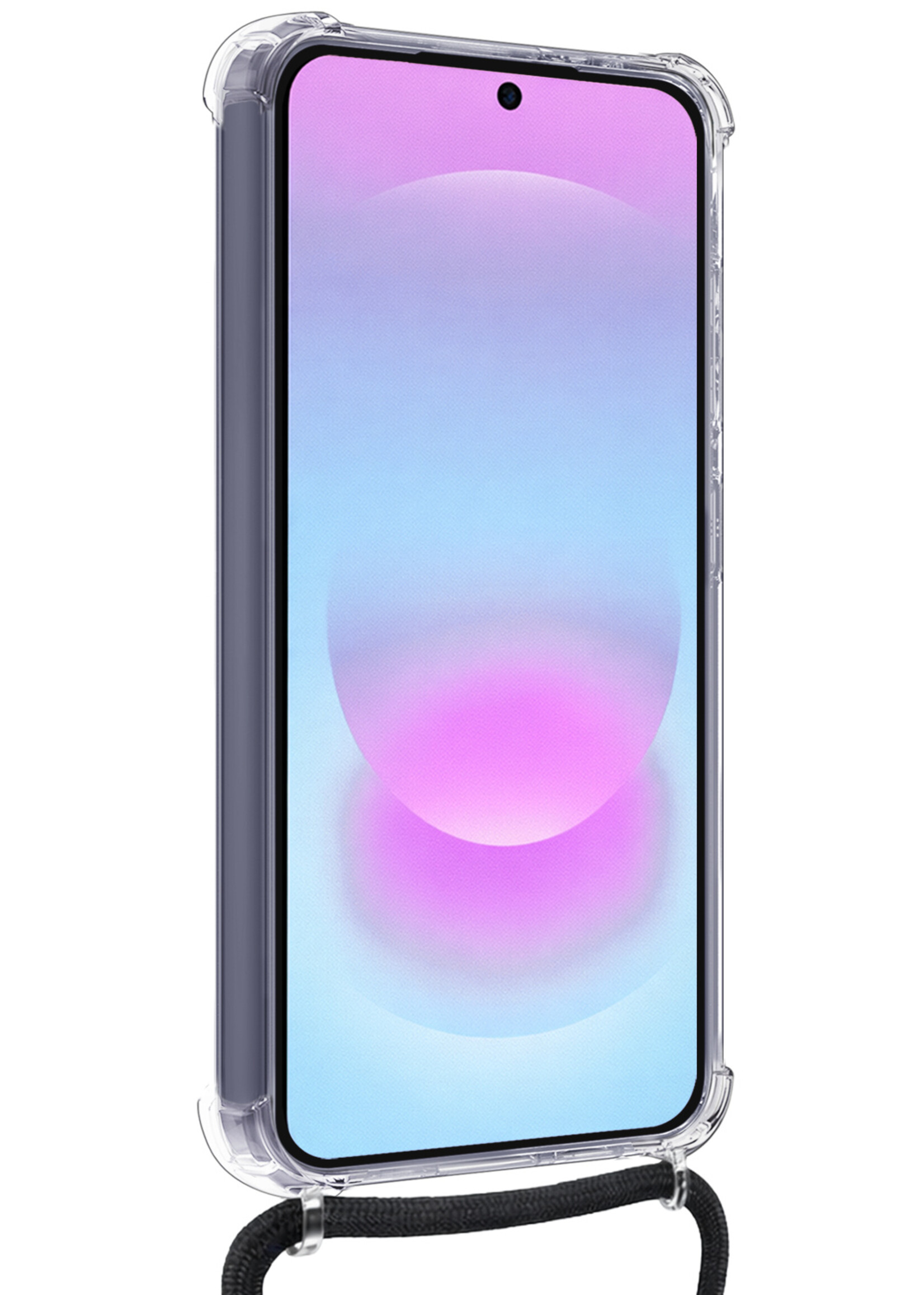 BTH BTH Samsung Galaxy A37 Hoesje Pashouder met Koord Met 2x Screenprotector