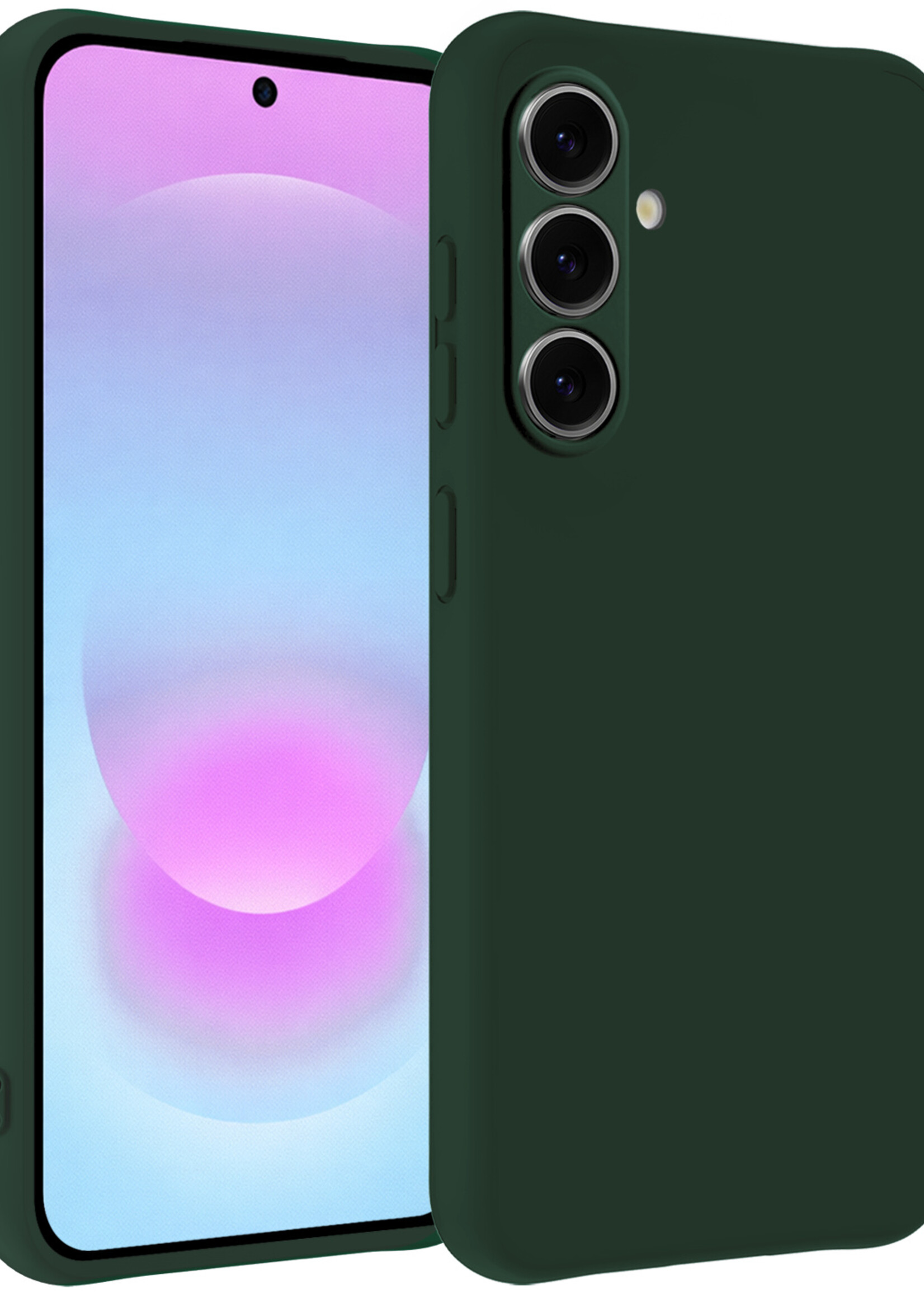 BTH BTH Samsung Galaxy A37 Hoesje Siliconen - Donkergroen