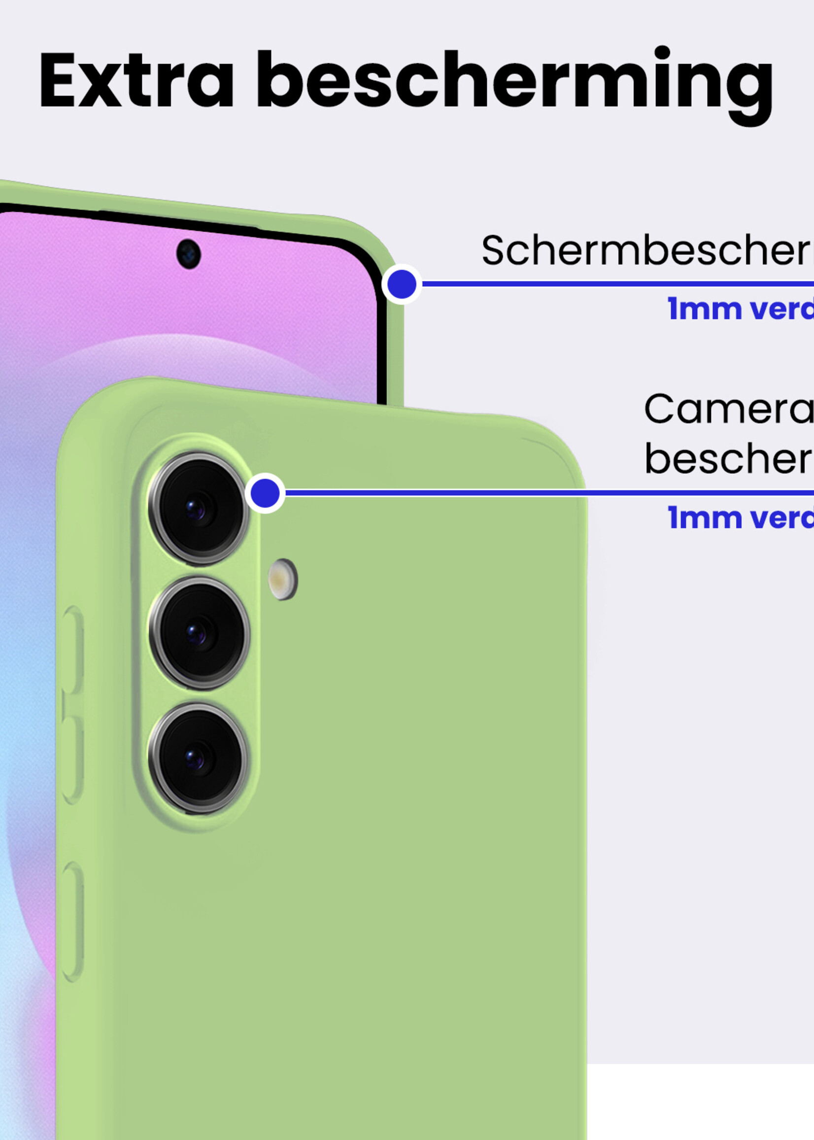BTH BTH Samsung Galaxy A37 Hoesje Siliconen - Groen