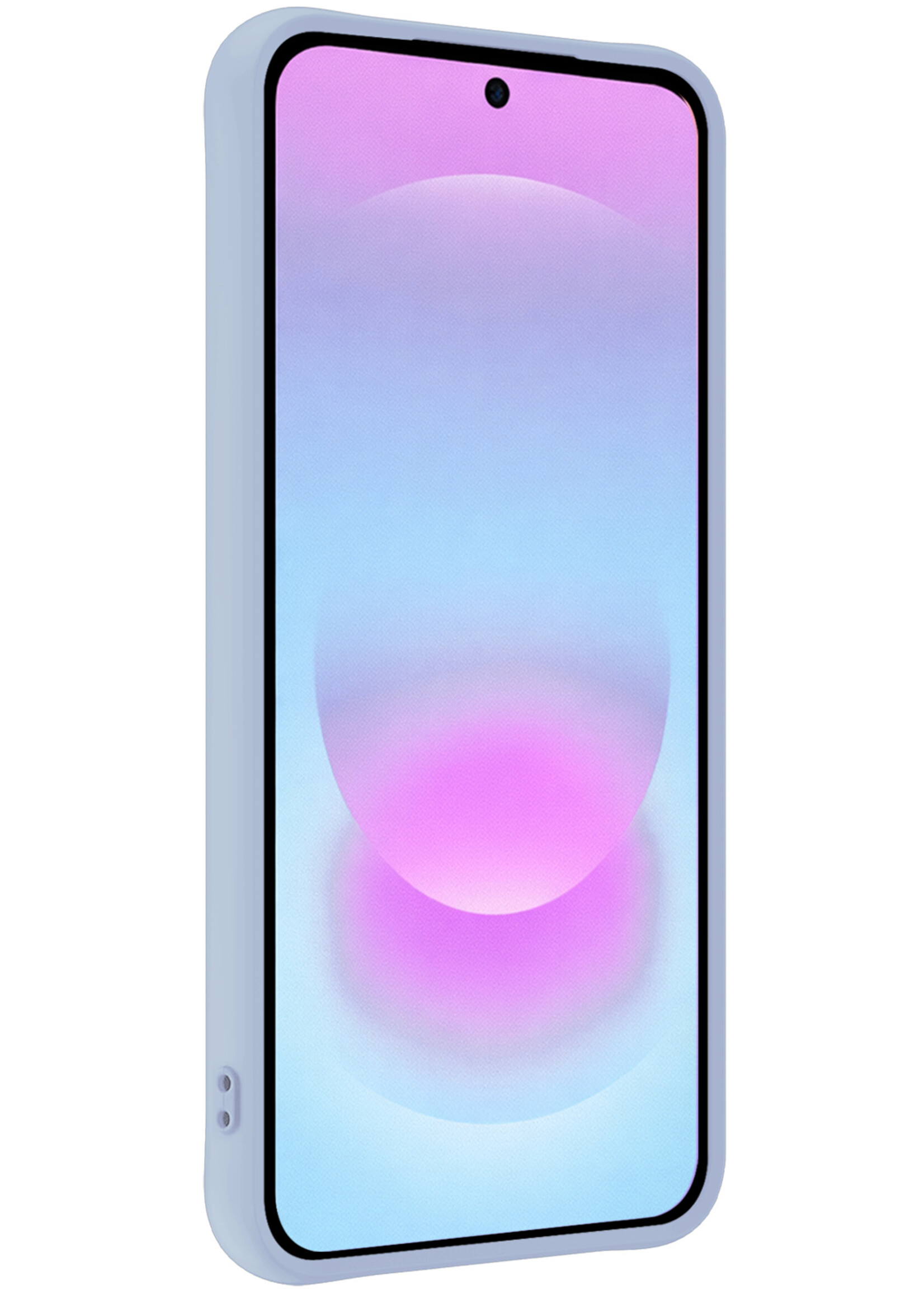 BTH BTH Samsung Galaxy A37 Hoesje Siliconen - Lichtblauw