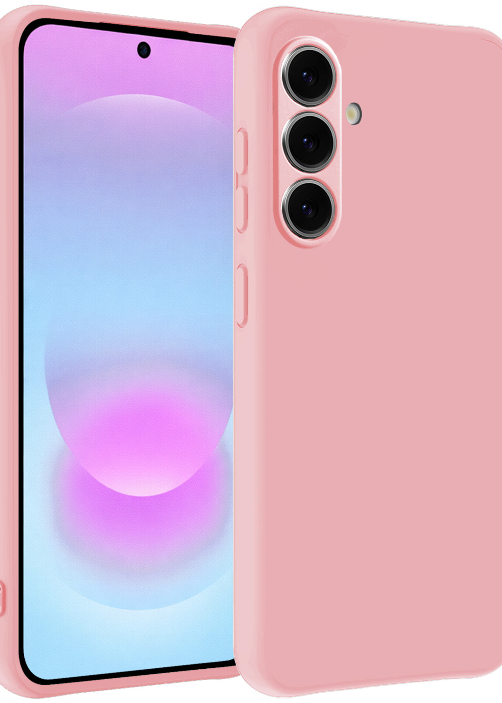 BTH BTH Samsung Galaxy A37 Hoesje Siliconen - Lichtroze