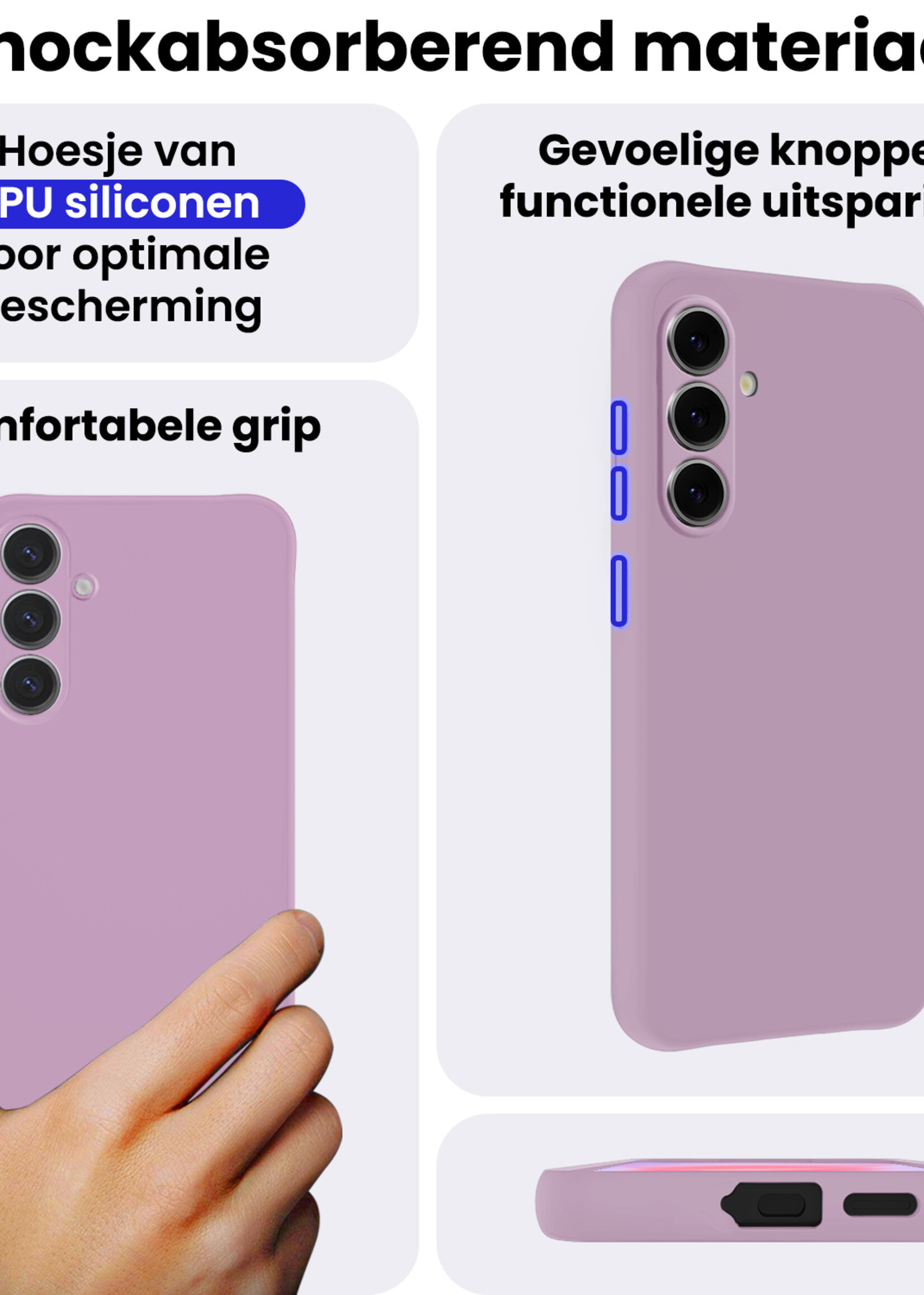 BTH BTH Samsung Galaxy A37 Hoesje Siliconen - Lila