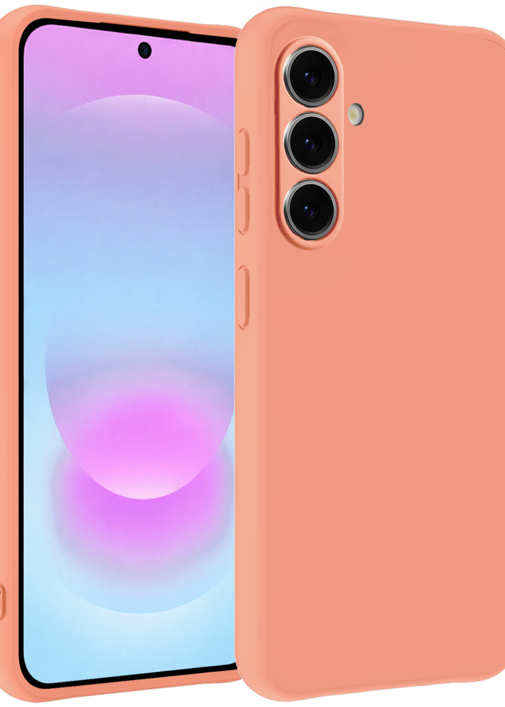 BTH BTH Samsung Galaxy A37 Hoesje Siliconen - Perzik