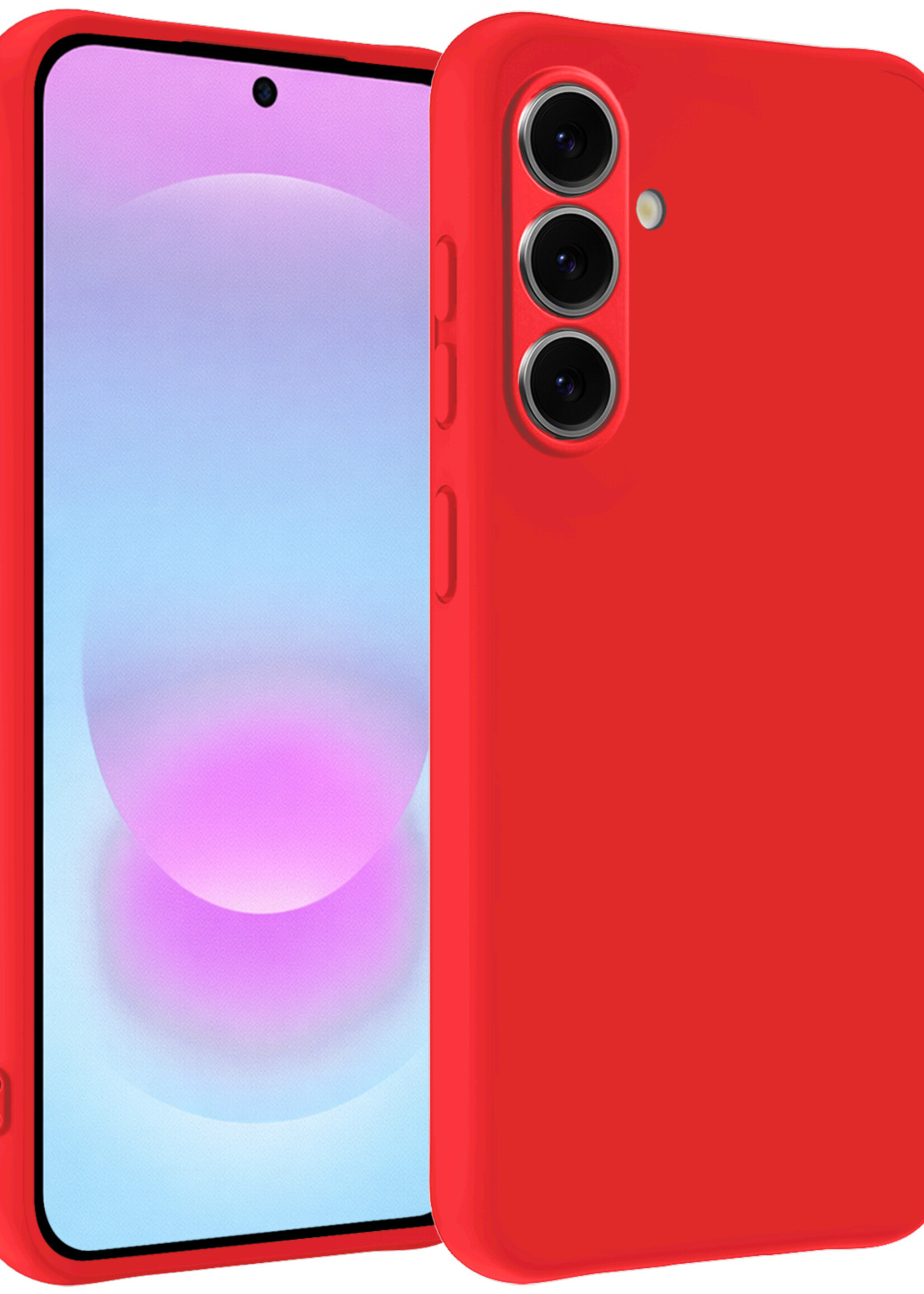 BTH BTH Samsung Galaxy A37 Hoesje Siliconen - Rood