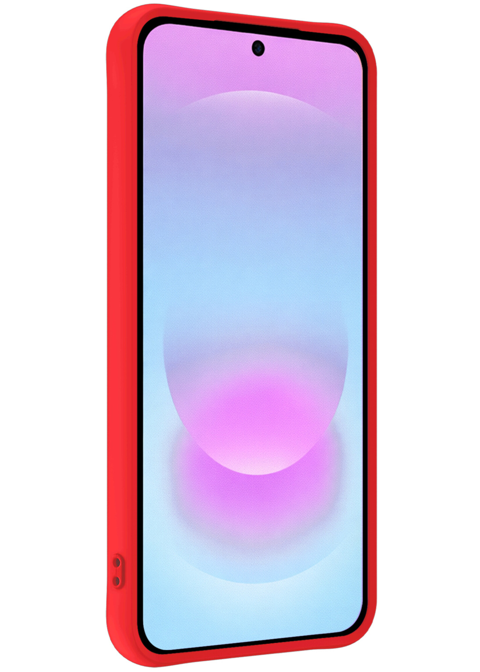 BTH BTH Samsung Galaxy A37 Hoesje Siliconen - Rood