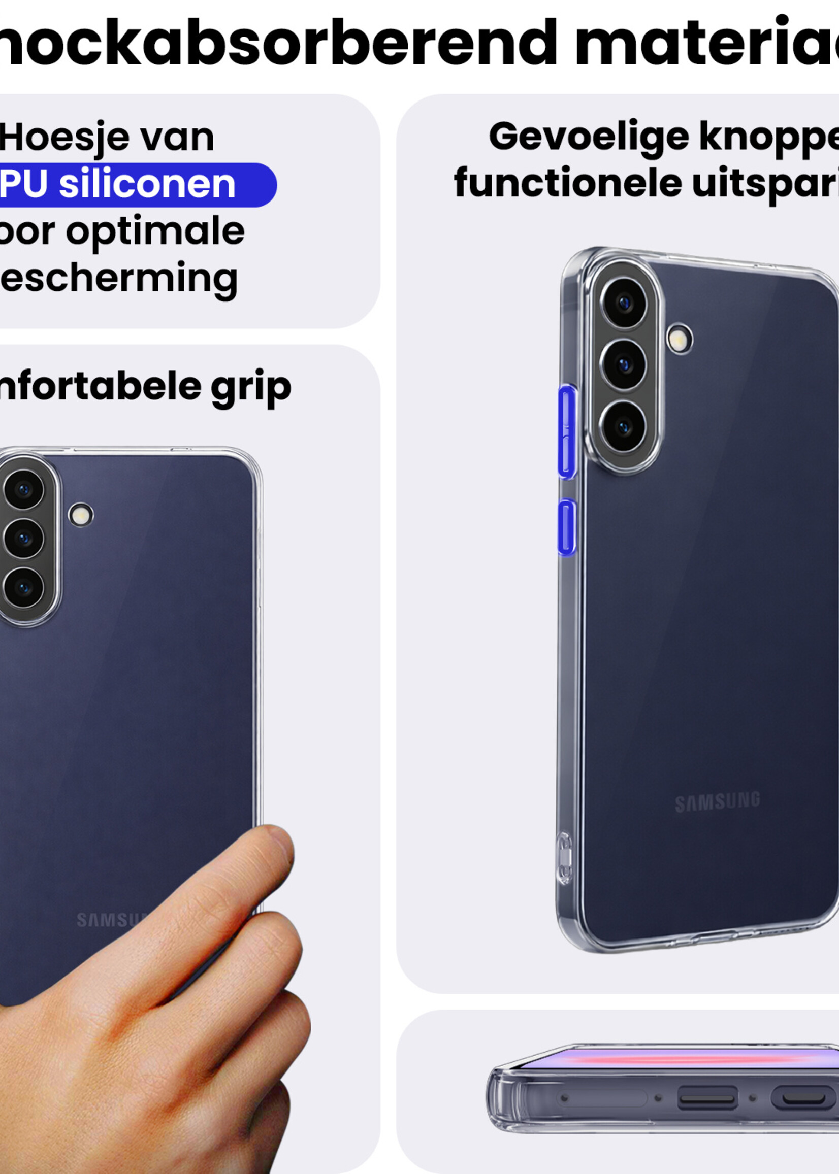 BTH BTH Samsung Galaxy A37 Hoesje Siliconen - Transparant