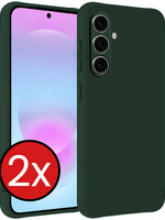 BTH BTH Samsung Galaxy A37 Hoesje Siliconen - Donkergroen - 2 PACK