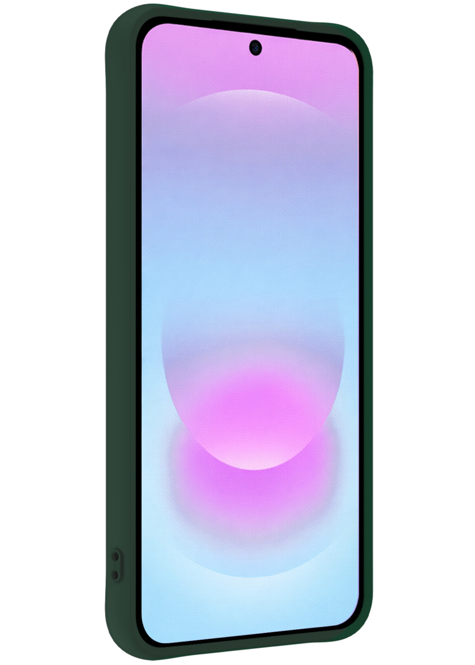 BTH BTH Samsung Galaxy A37 Hoesje Siliconen - Donkergroen - 2 PACK