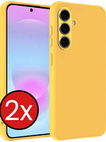 BTH BTH Samsung Galaxy A37 Hoesje Siliconen - Geel - 2 PACK