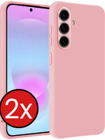 BTH BTH Samsung Galaxy A37 Hoesje Siliconen - Lichtroze - 2 PACK