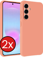 BTH BTH Samsung Galaxy A37 Hoesje Siliconen - Perzik - 2 PACK