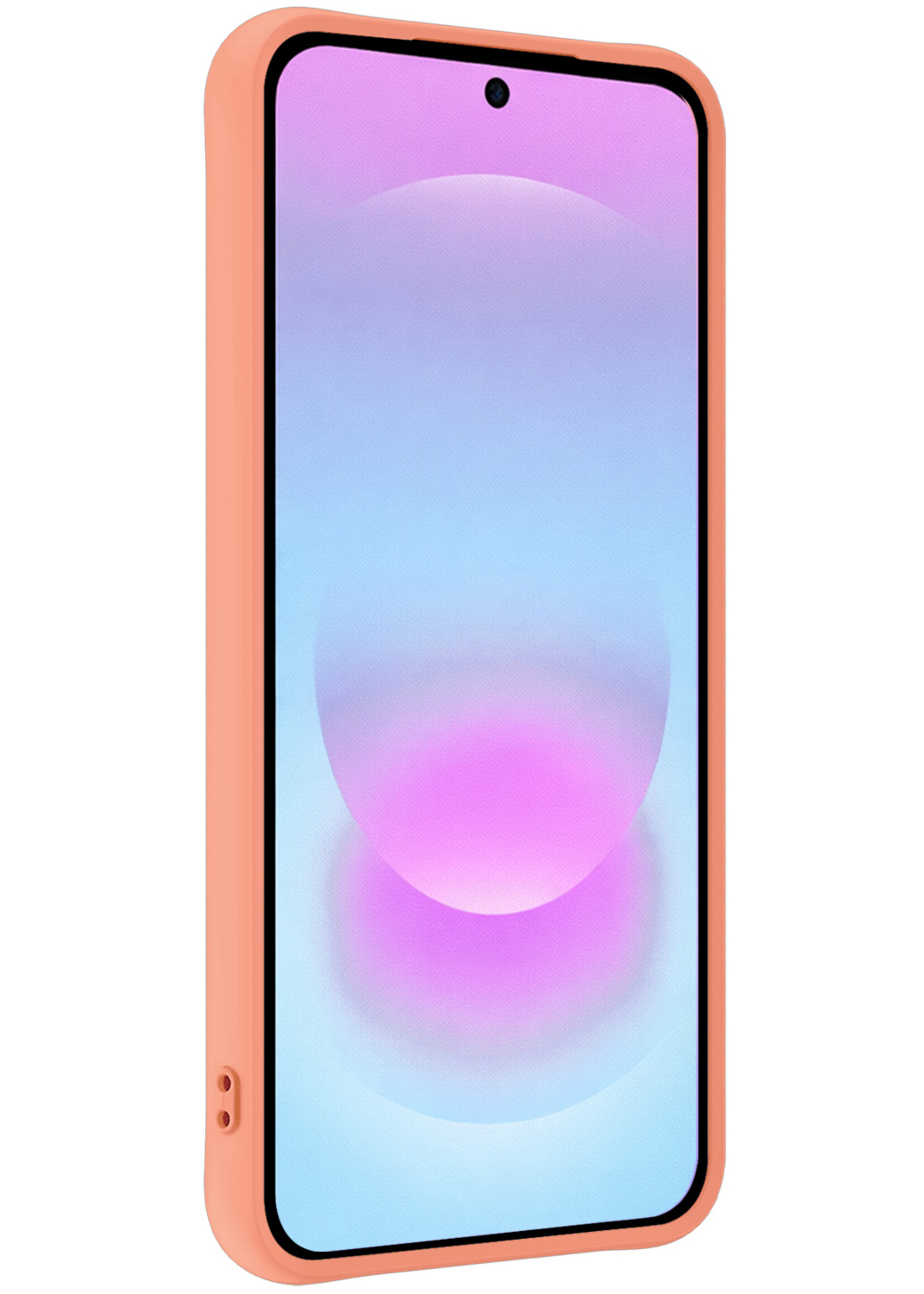 BTH BTH Samsung Galaxy A37 Hoesje Siliconen - Perzik - 2 PACK