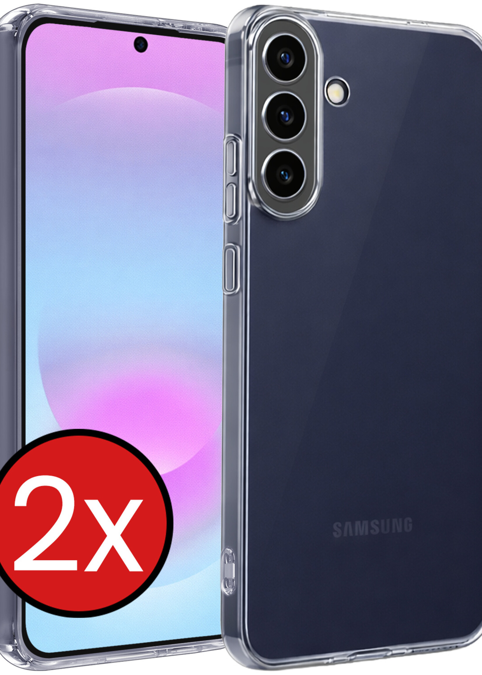 BTH BTH Samsung Galaxy A37 Hoesje Siliconen - Transparant - 2 PACK