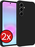 BTH BTH Samsung Galaxy A37 Hoesje Siliconen - Zwart - 2 PACK