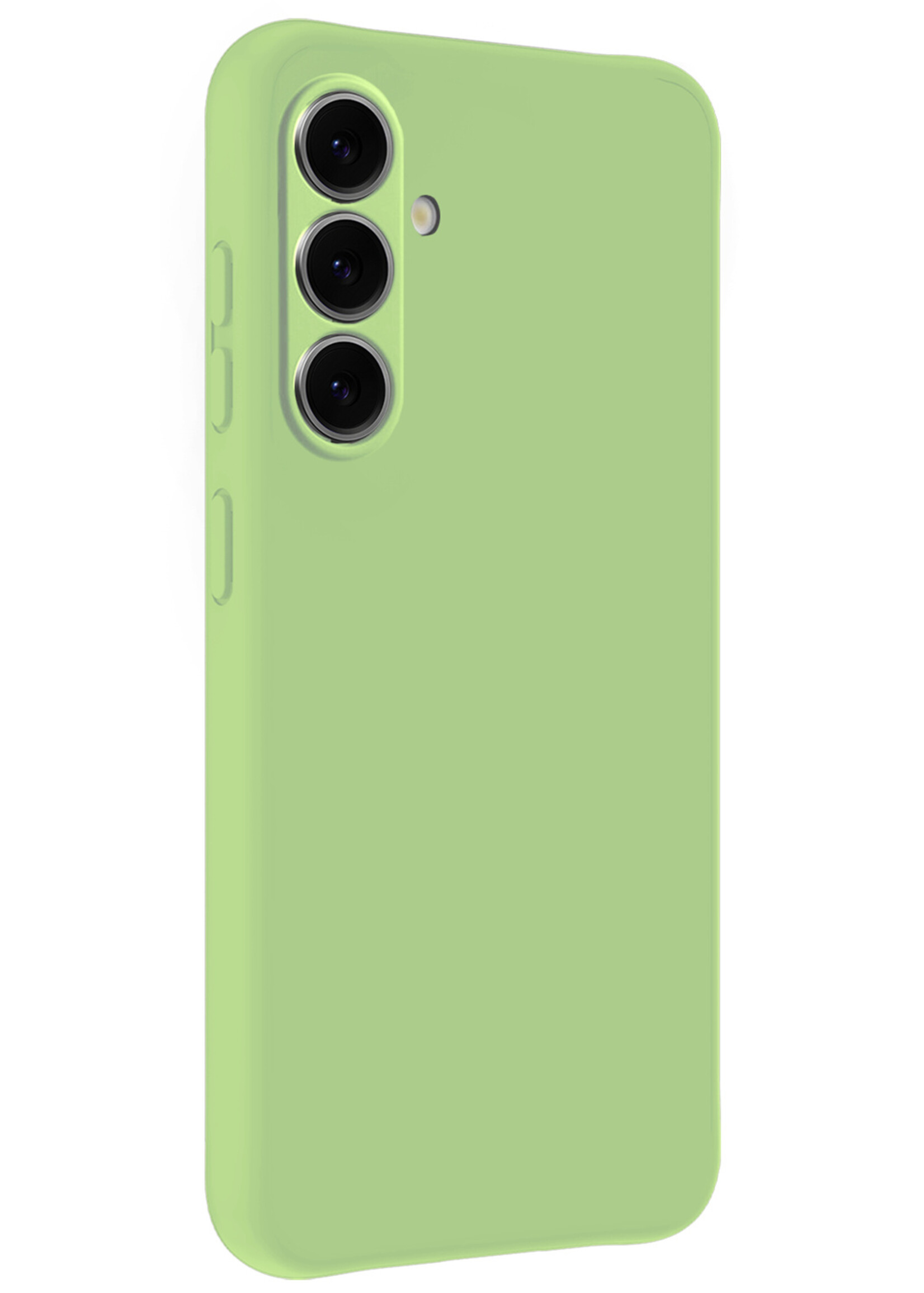 BTH BTH Samsung Galaxy A37 Hoesje Siliconen Met Screenprotector - Groen