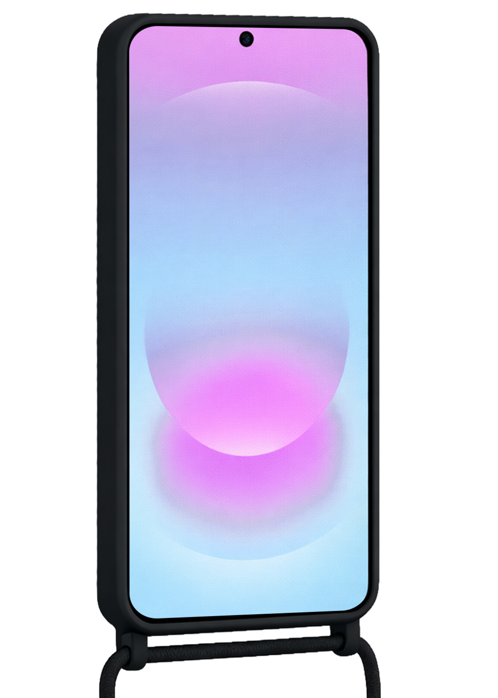 BTH BTH Samsung Galaxy A37 Hoesje Pashouder met Koord - Zwart