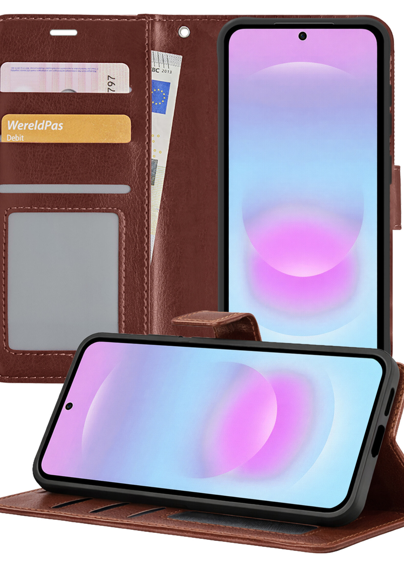 BTH BTH Samsung Galaxy A37 Hoesje Bookcase - Bruin