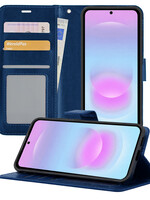 BTH BTH Samsung Galaxy A37 Hoesje Bookcase - Donkerblauw