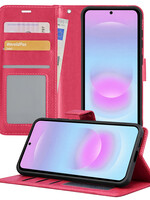 BTH BTH Samsung Galaxy A37 Hoesje Bookcase - Donkerroze