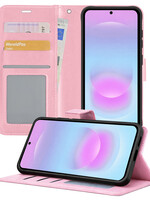 BTH BTH Samsung Galaxy A37 Hoesje Bookcase - Lichtroze