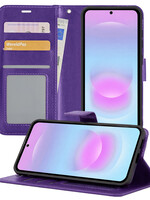 BTH BTH Samsung Galaxy A37 Hoesje Bookcase - Paars