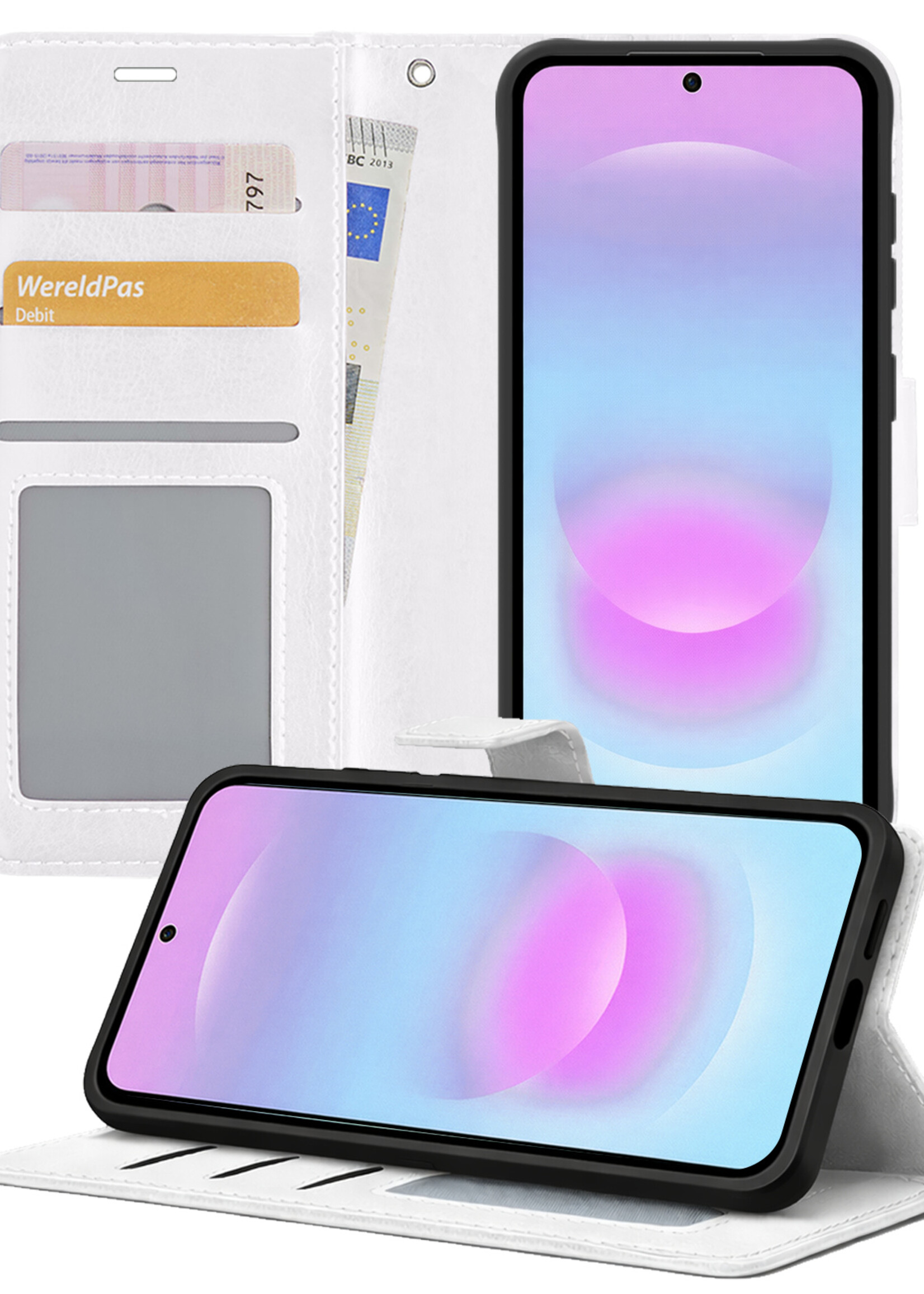 BTH BTH Samsung Galaxy A37 Hoesje Bookcase - Wit