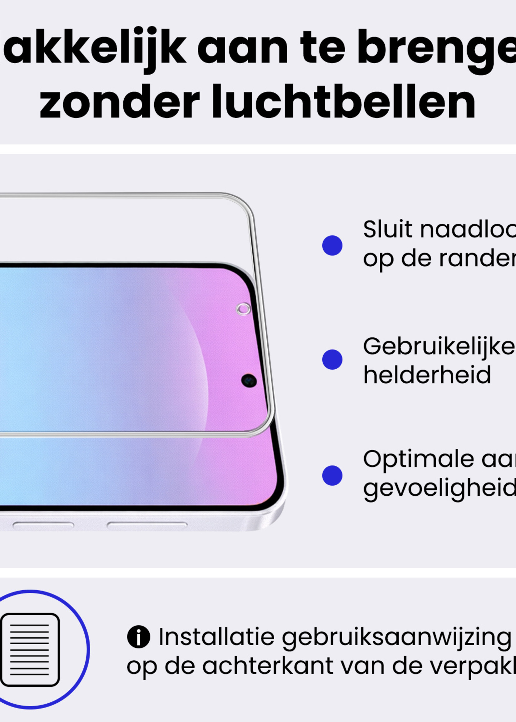 BTH BTH Samsung Galaxy A37 Hoesje Bookcase Met Screenprotector - Bruin