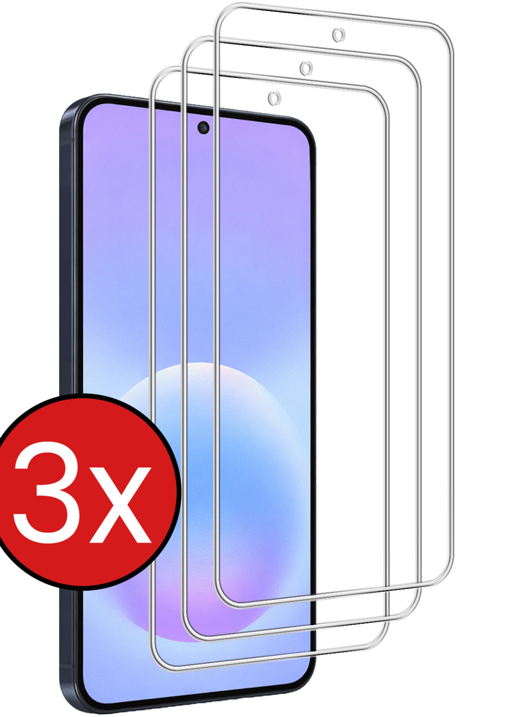 BTH BTH Samsung Galaxy A57 Screenprotector Glas - 3 PACK